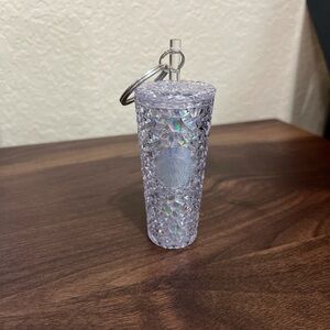 Iridescent Starbucks tumbler keychain